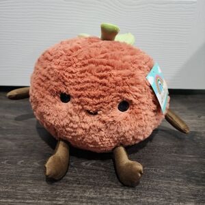 Linzy Toys Yum Yum Smoochy Pals Peach Fruit Fuzzy Plush Stuffed Toy, with tag